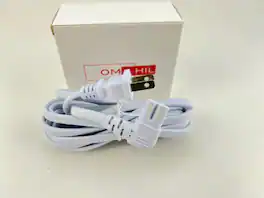 OMNIHIL - UL White 10ft L-Shape C7 Power Cord Replacement for Klipsch Reference Theater Pack 5.1 Surround Sound System Receiver