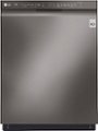 Front Zoom. LG - 24" Front-Control Built-In Dishwasher with Stainless Steel Tub, QuadWash, 48 dBa - Black stainless steel.