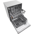 Left Zoom. LG - 24" Front-Control Built-In Dishwasher with Stainless Steel Tub, QuadWash, 48 dBa - Black stainless steel.