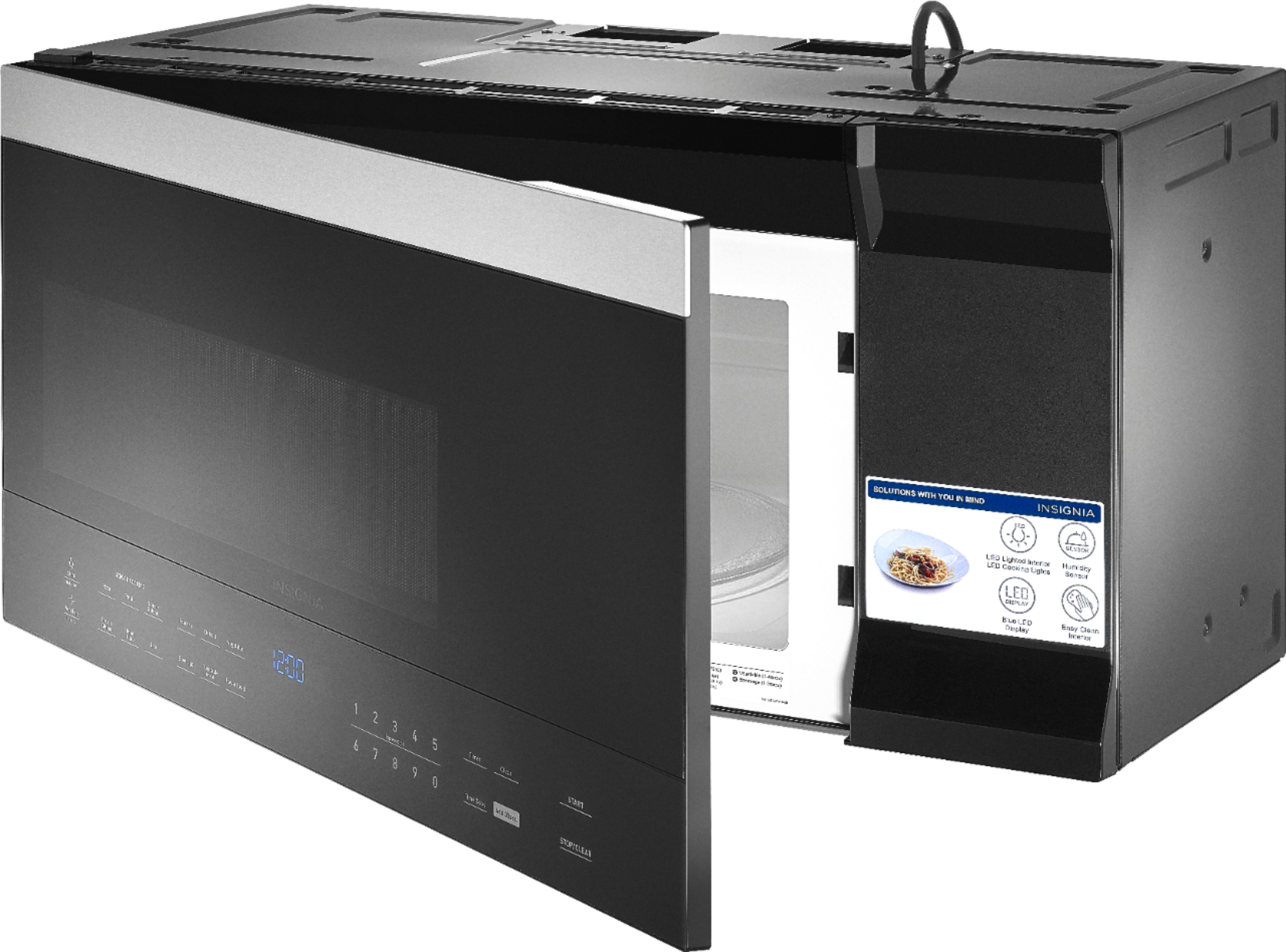 INSIGNIA 1.2 CU. FT. MICROWAVE (BLACK & STAINLESS STEEL) – NS-MW12SS6-C