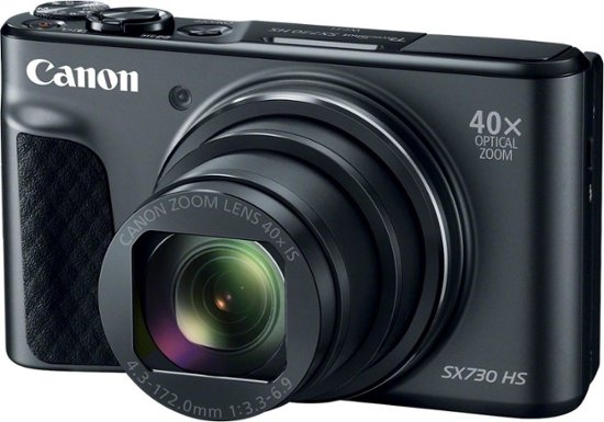 Canon - PowerShot SX730 HS 20.3-Megapixel Digital Camera - Black - Front_Zoom