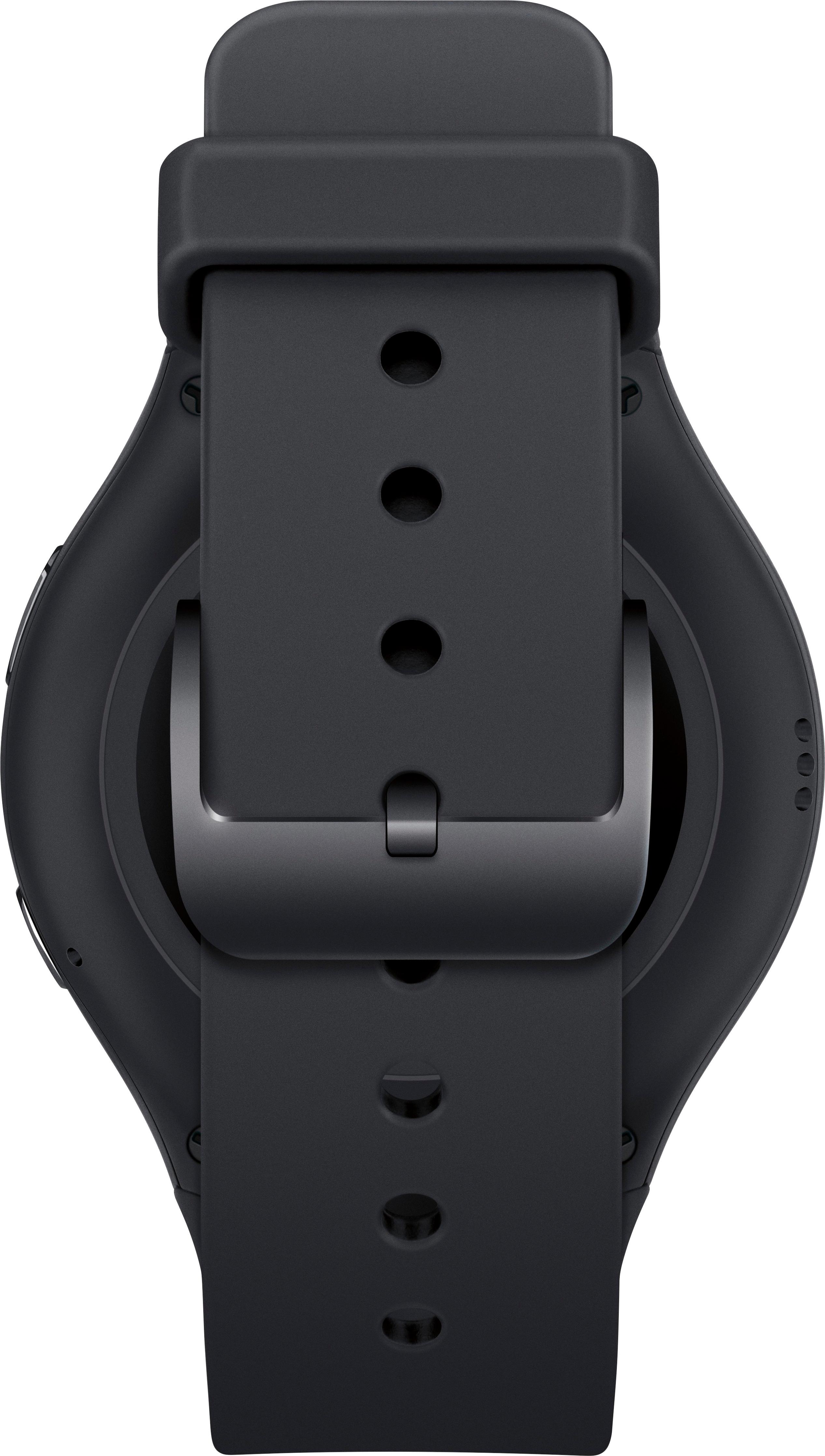 Back View: Samsung - Geek Squad Certified Refurbished Gear S2 Smartwatch 44mm Stainless Steel Verizon - Dark Gray