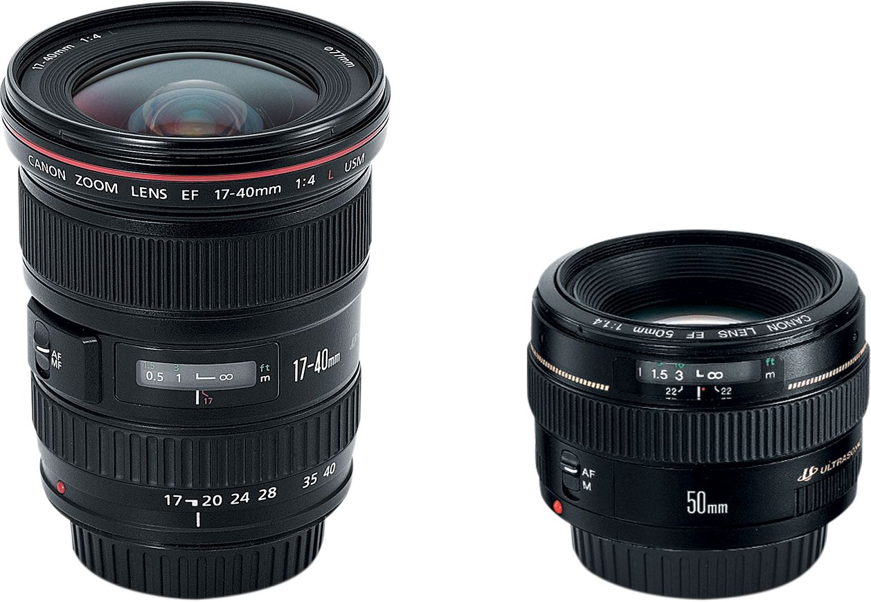 Best Buy: Canon EF 17-40mm f/4L USM Wide-Angle Zoom and EF 50mm f