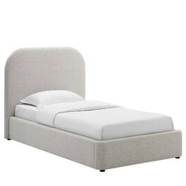 Modway - Keynote Upholstered Fabric Curved Twin Platform Bed - Gray