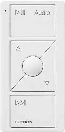 Angle. Lutron - Caseta Wireless Pico Smart Remote for Audio, Works with Sonos - White.