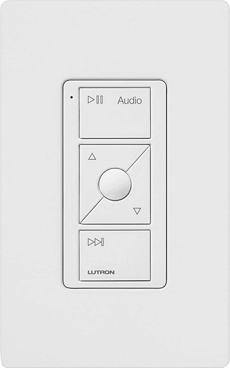 Alt View 11. Lutron - Caseta Wireless Pico Smart Remote for Audio, Works with Sonos - White.