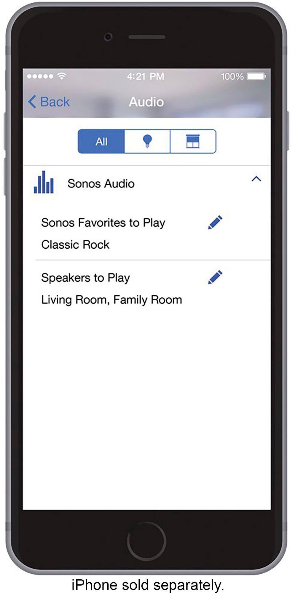 Alt View 13. Lutron - Caseta Wireless Pico Smart Remote for Audio, Works with Sonos - White.