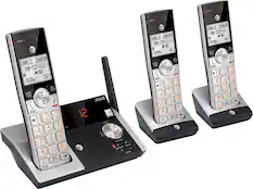 Angle. AT&T - CL82315 DECT 6.0 Expandable Cordless Phone with Digital Answering System - Silver/Black.