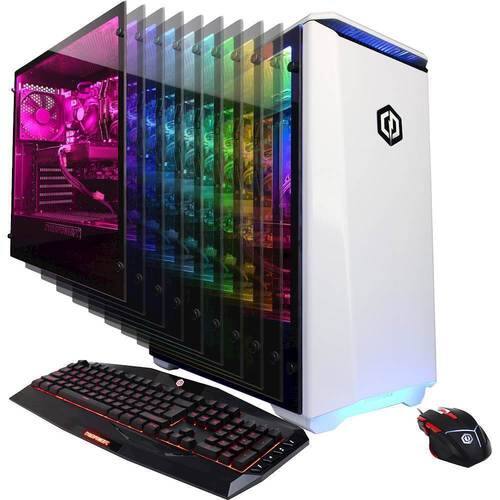 CyberPowerPC - Gamer Master Desktop - AMD Ryzen 5 1600X - 16GB Memory - NVIDIA GeForce GTX 1070 - 120GB SSD + 1TB Hard Drive - White - Larger Front