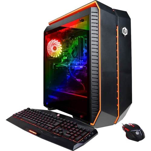 CyberPowerPC - BattleBox Essential Desktop - AMD Ryzen 5 1500X - 16GB Memory - NVIDIA GeForce GTX 1060 - 120GB SSD + 1TB Hard Drive - Black - Larger Front