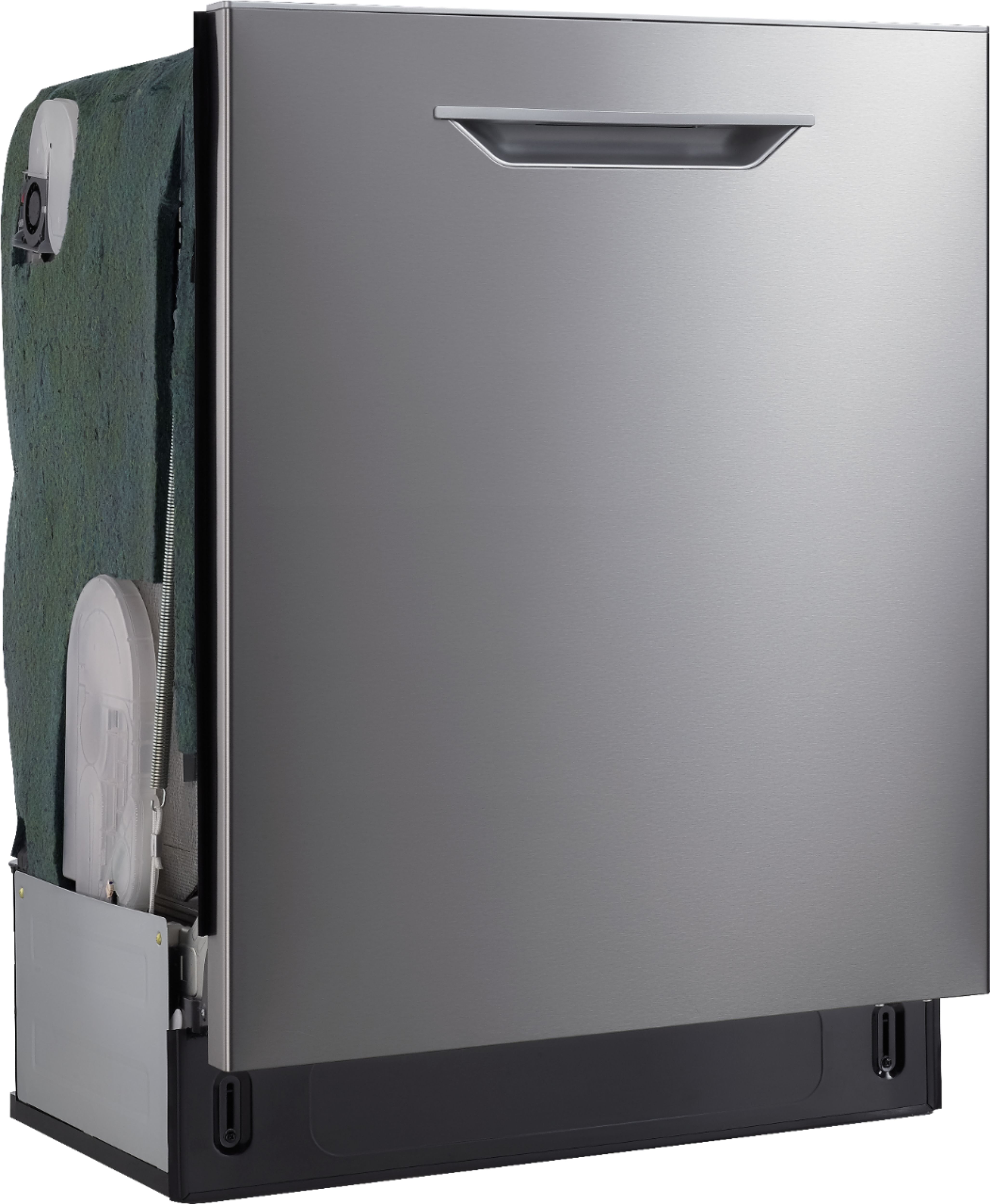 Angle View: Insignia™ - 24" Top Control Built-In Dishwasher - Stainless steel