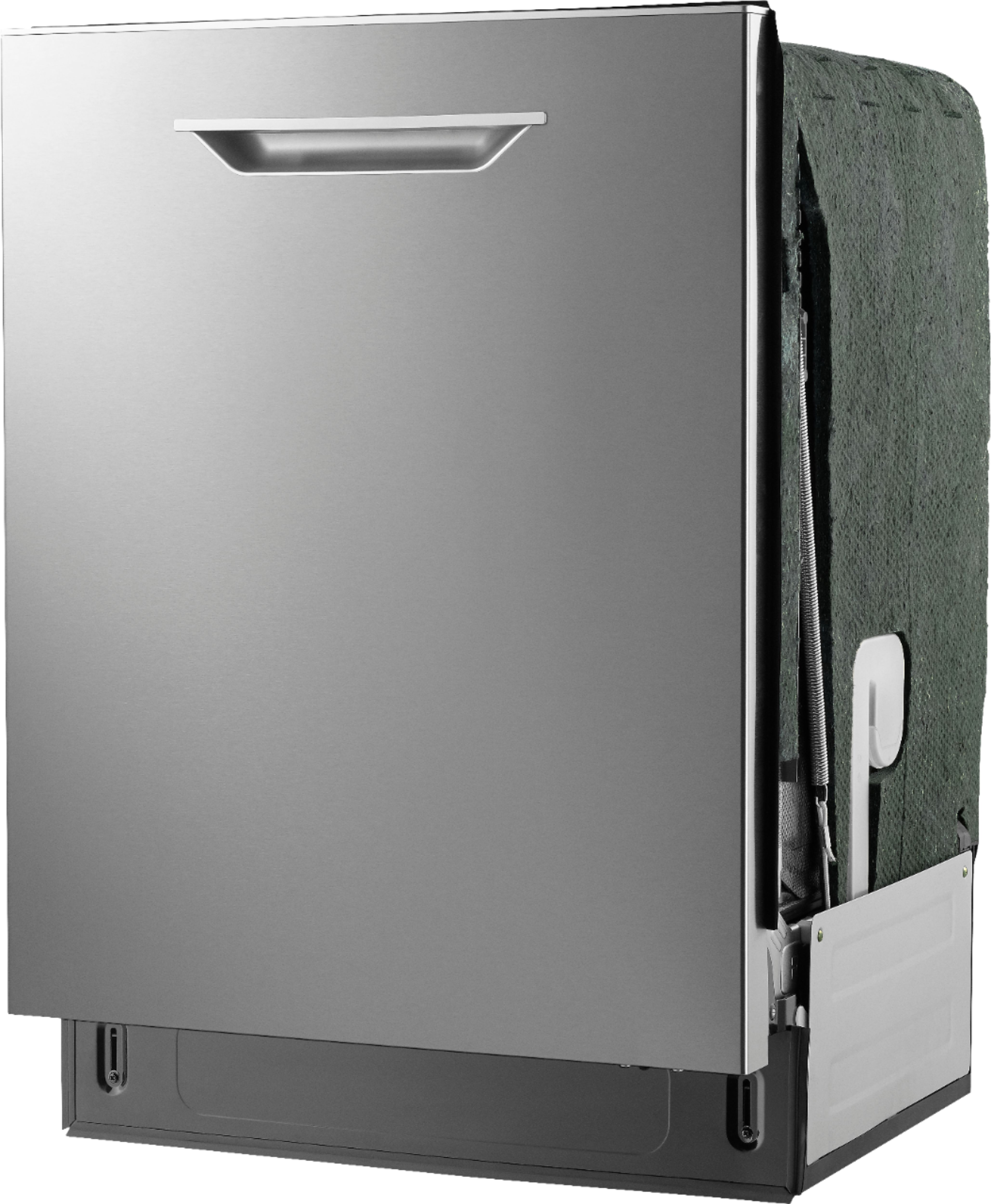 Left View: Insignia™ - 24" Top Control Built-In Dishwasher - Stainless steel