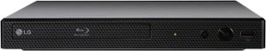 LG - Geek Squad Certified Refurbished BP350 - Streaming Wi-Fi Built-In Blu-Ray Player - Black - Front_Zoom
