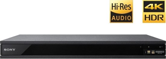 Front Zoom. Sony - Geek Squad Certified Refurbished UBP-X800 - Streaming 4K Ultra HD 3D Hi-Res Audio Wi-Fi Built-In Blu-ray - Black.