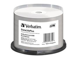 Verbatim - DataLifePlus 43754 DVD Recordable Media - DVD+R DL - 8x - 8.50 GB - 50 Pack Spindle