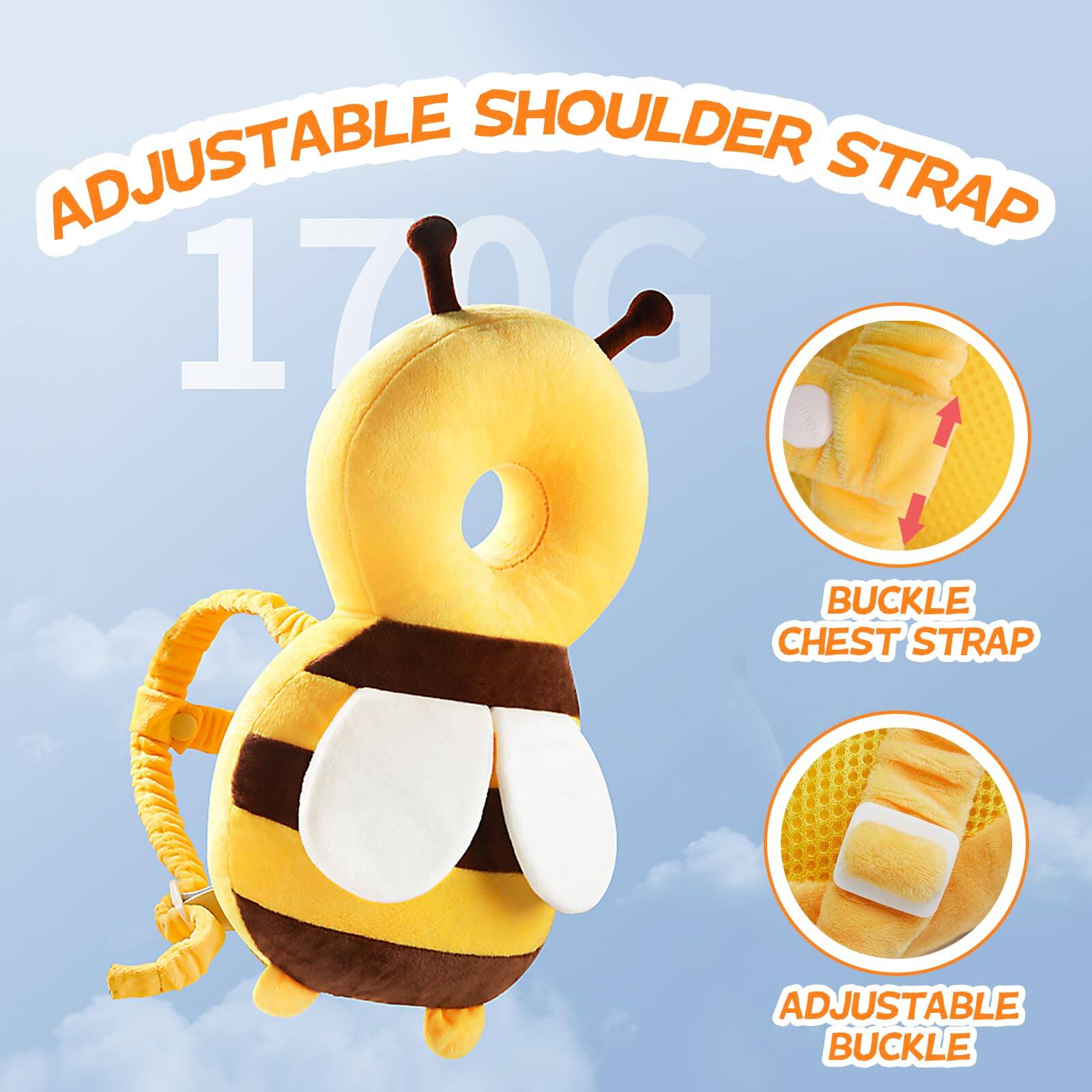 Back. Pacoar Cade - Head Protector Backpack: Alarm Function Adjustable And Ultra-light(bee) - Astronaut.