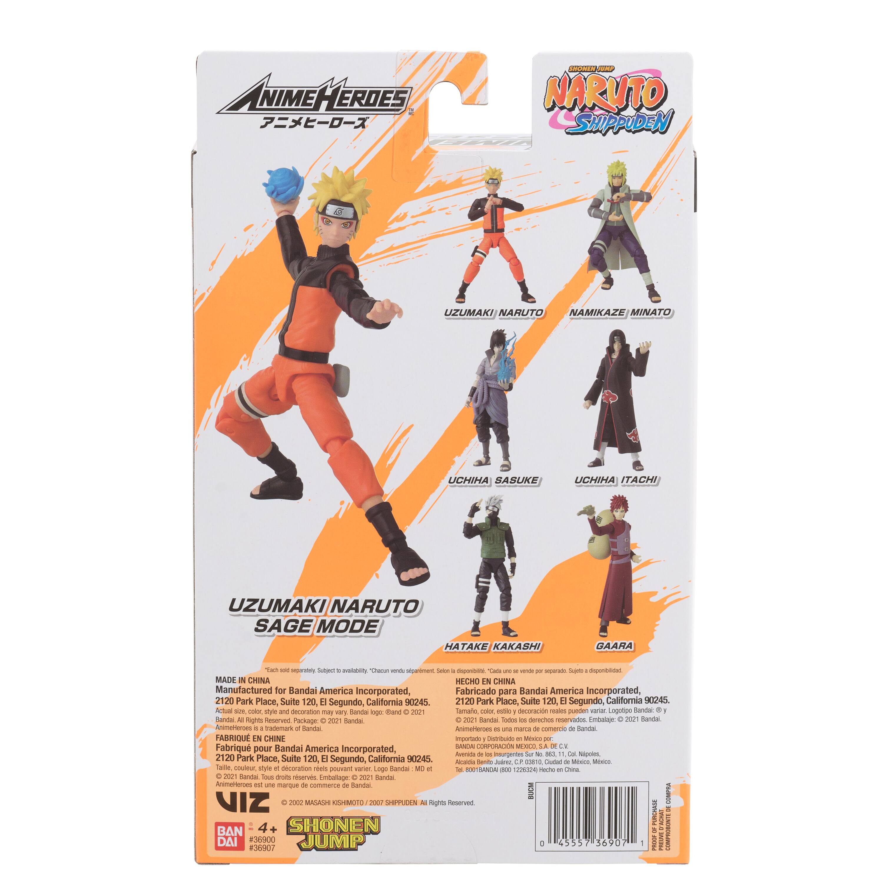 Alt View 17. Bandai - Anime Heroes Naruto 6.5" Action Figure - Uzumaki Naruto Sage Mode.
