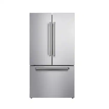 Front. Kucht - KUCHT Professional 36 in. 20.9 cu. ft. Counter Depth Freestanding French Door Refrigerator in Stainless Steel - Stainless Steel.