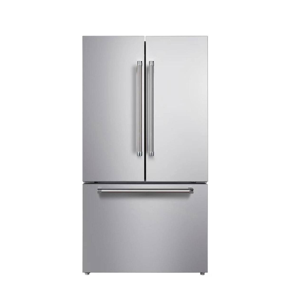 Front. Kucht - KUCHT Professional 36 in. 20.9 cu. ft. Counter Depth Freestanding French Door Refrigerator in Stainless Steel - Stainless Steel.