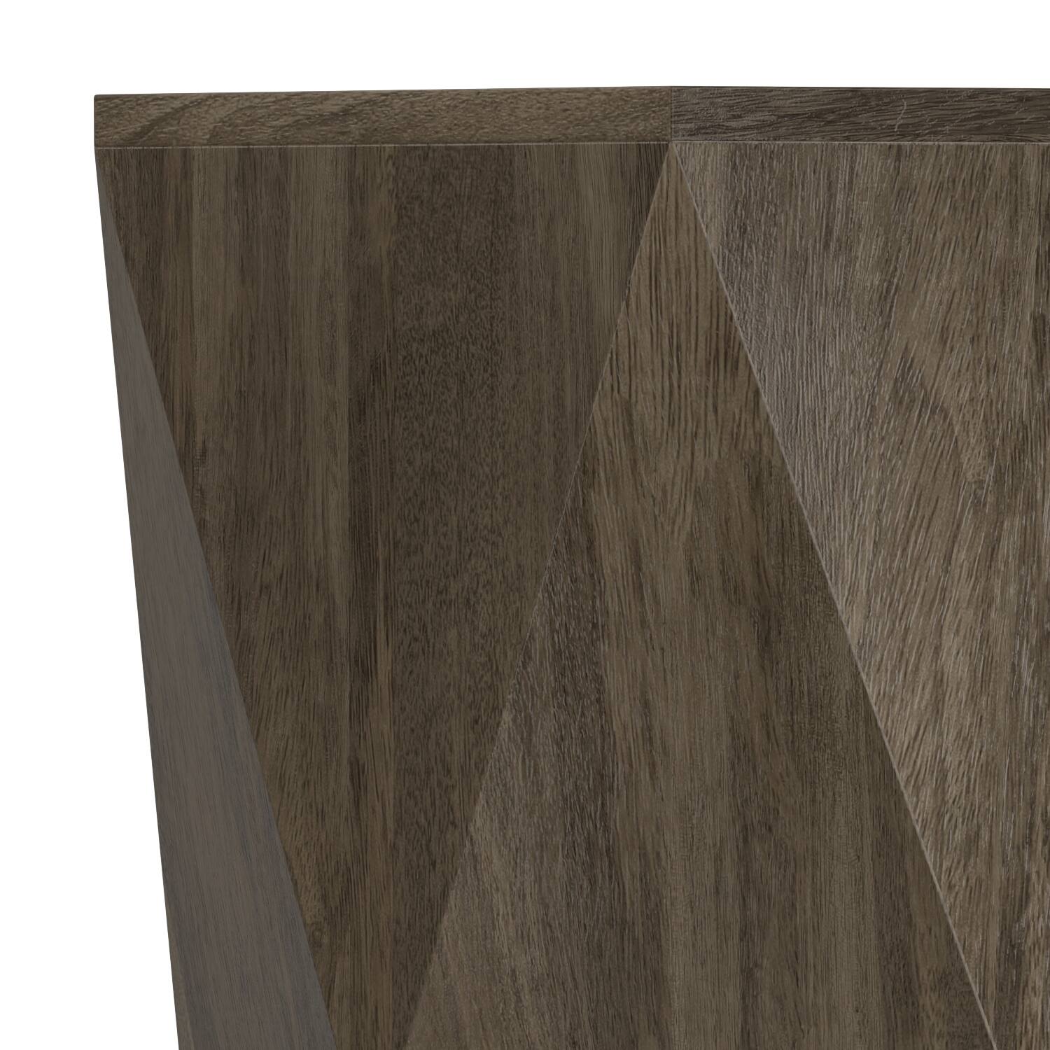 Alt View 6. Simpli Home - Mckinley 16 inch Wide Solid Mango Contemporary End Table in Ash Grey, Assembled - Ash Grey.