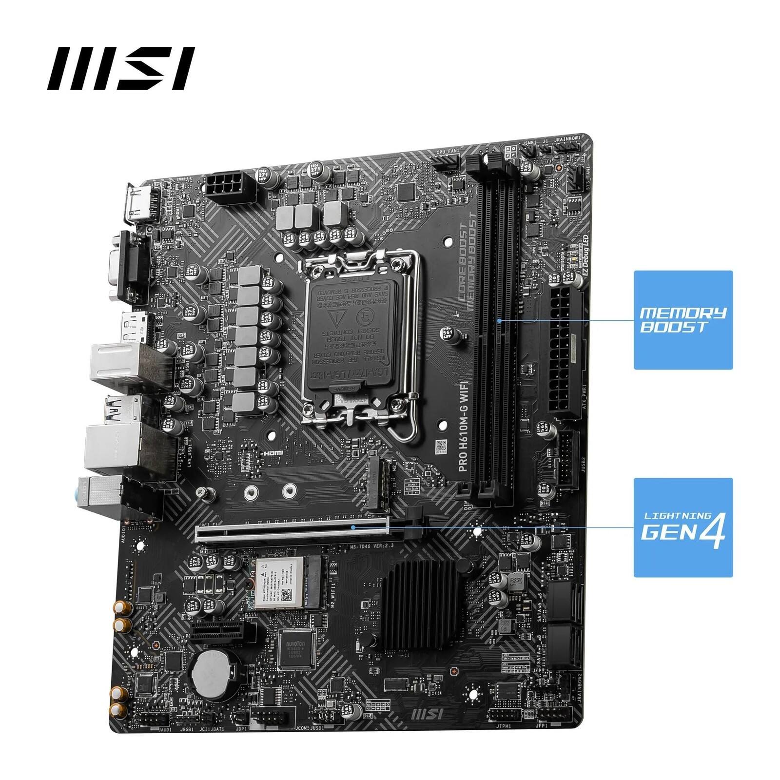 MSI PRO H610M G WIFI Gaming Desktop Motherboard - Best Buy