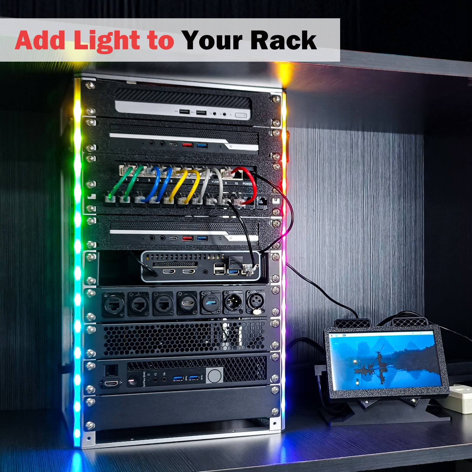 GeeekPi DeskPi RackMate TL1, 10 inch 10U Mini Server Rack for Network ...