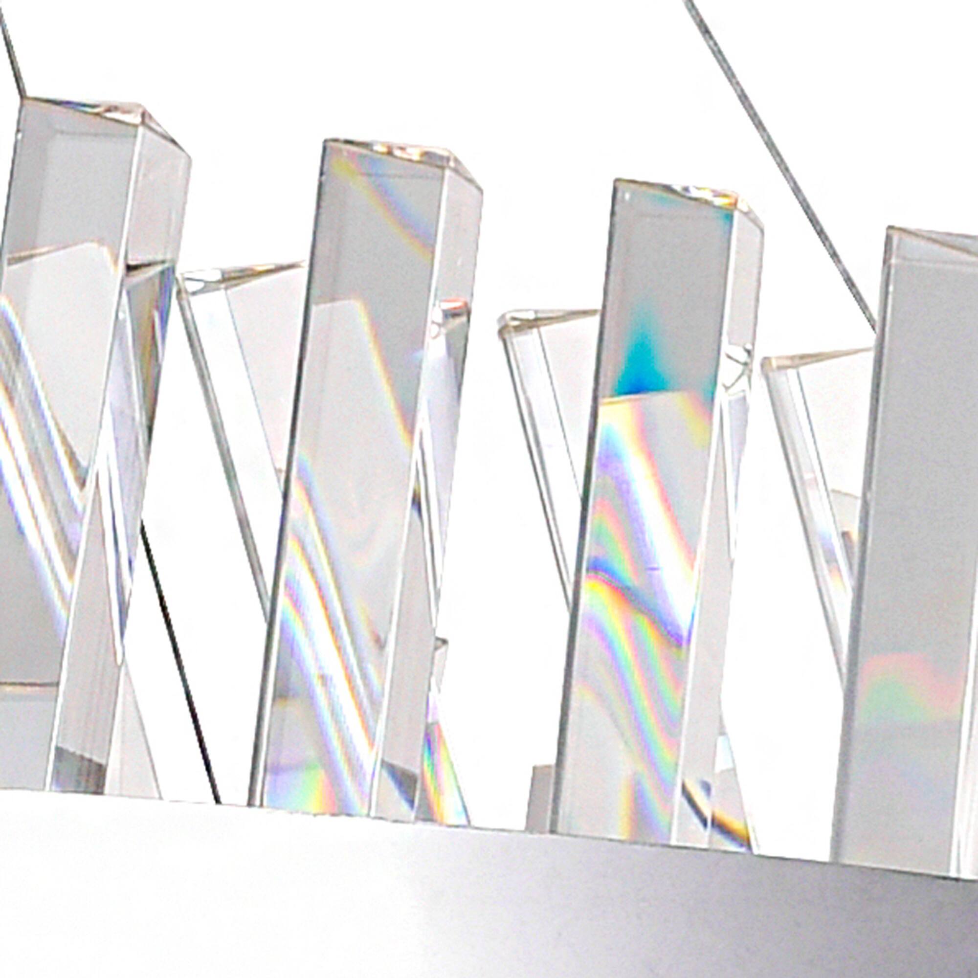 Back. CWI Lighting - Glace LED Chandelier With Chrome Finish - Chrome.