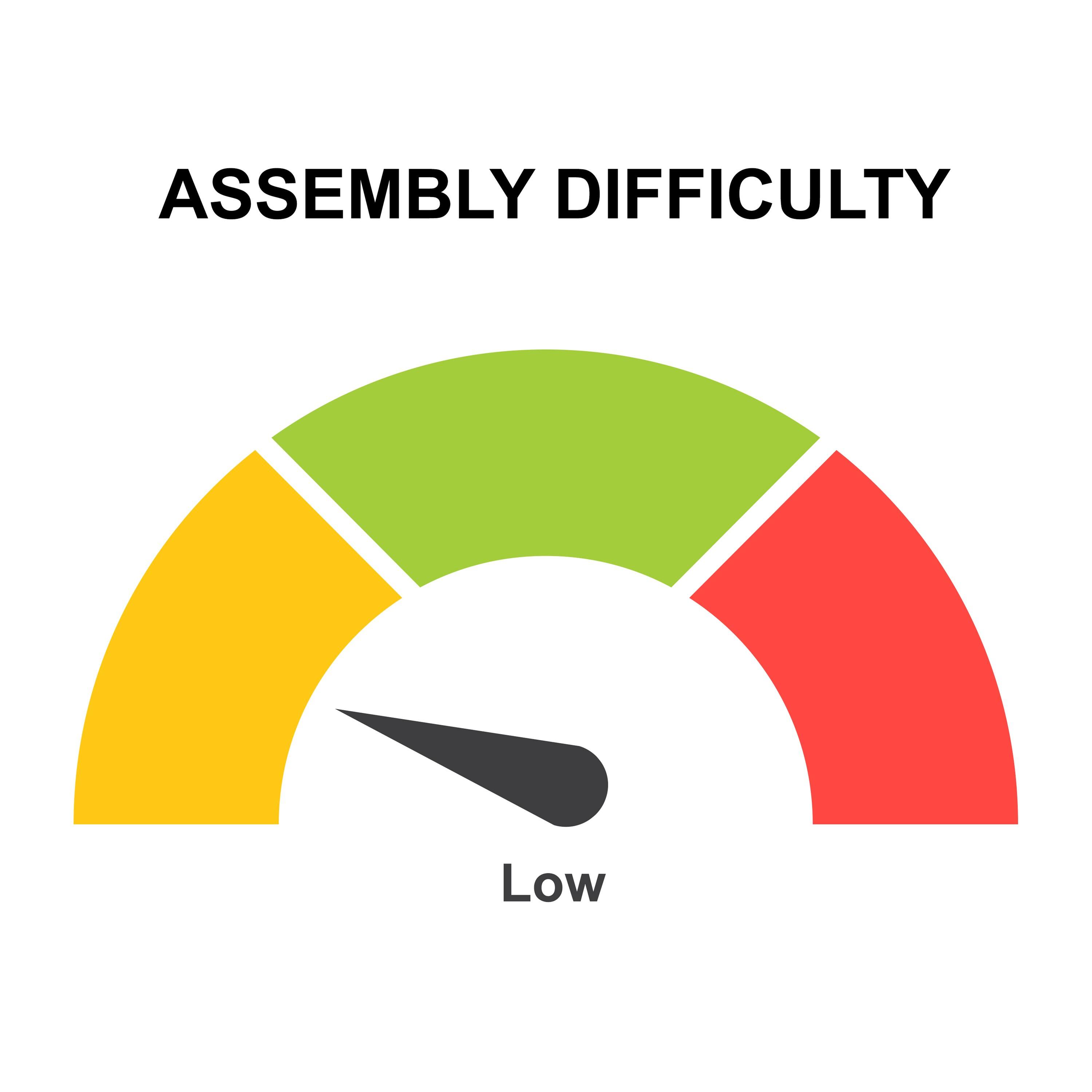 ASSEMBLY DIFFICULTY  
Low
