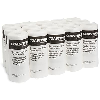 Coastwide Professional - Choose-Your-Size Paper Towels, 2-Ply, 128 Sheets/Roll, 15 Rolls/Carton (CW21809) - White price history on PriceWatchPro