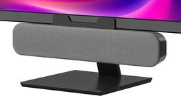 Stamp n Camp - Computer Speakers for Desktop Pc Monitor Speakers for Laptop Pc Speakers with Loud Sound Volume Control Easily - Light Gray