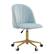 Front. Linon Home Décor - Andrea Plush Velvet Fabric Rolling Desk Chair - Light Blue.