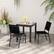 Alt View 1. Gymax - Gymax 4PCS Outdoor Dining Chairs w/ Breathable Seat Backrest Heavy-Duty Aluminum Frame - Black.