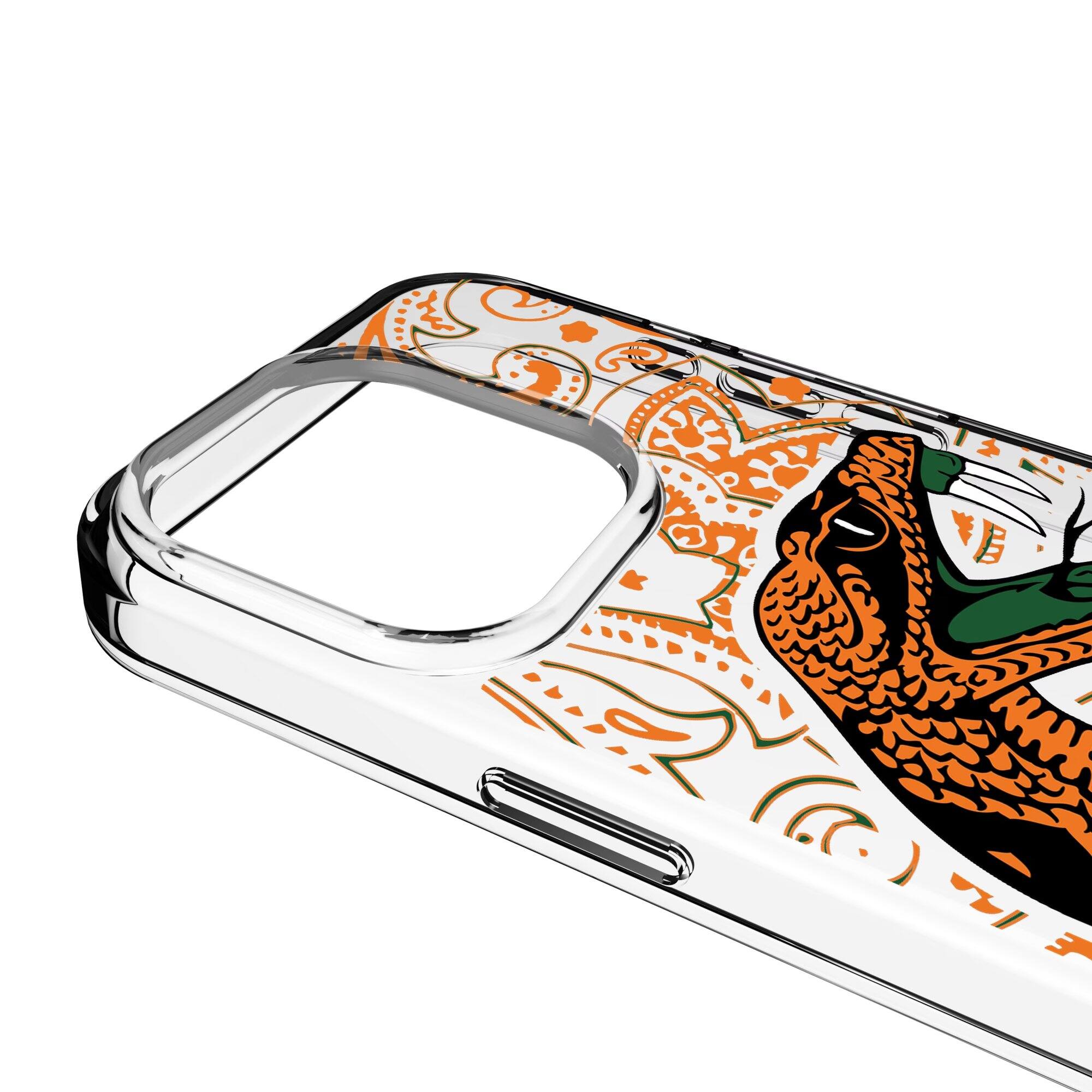 Alt View 2. Keyscaper - Florida A&M Rattlers iPhone Clear Case - 16 Plus - Multicolor.