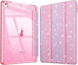 Fintie - Glittering Case for iPad 9th / 8th / 7th Generation 10.2 Inch | Sparkly Shockproof Cover with Shiny Clear Back Shell - Fantasy Ombre