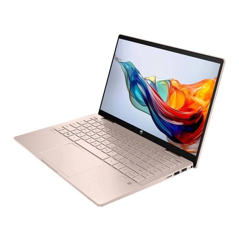 Alt View 3. HP - Pavilion x360 14-ek1102ds 14" FHD Touch Intel Core i3-1315U 1.2 GHz 8GB RAM 256GB SSD with PEN Windows 11 Home - Rose Gold.