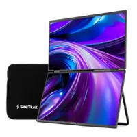 SideTrak - Solo Book 15.6” Stacked Dual Monitor - Black - Front_Zoom