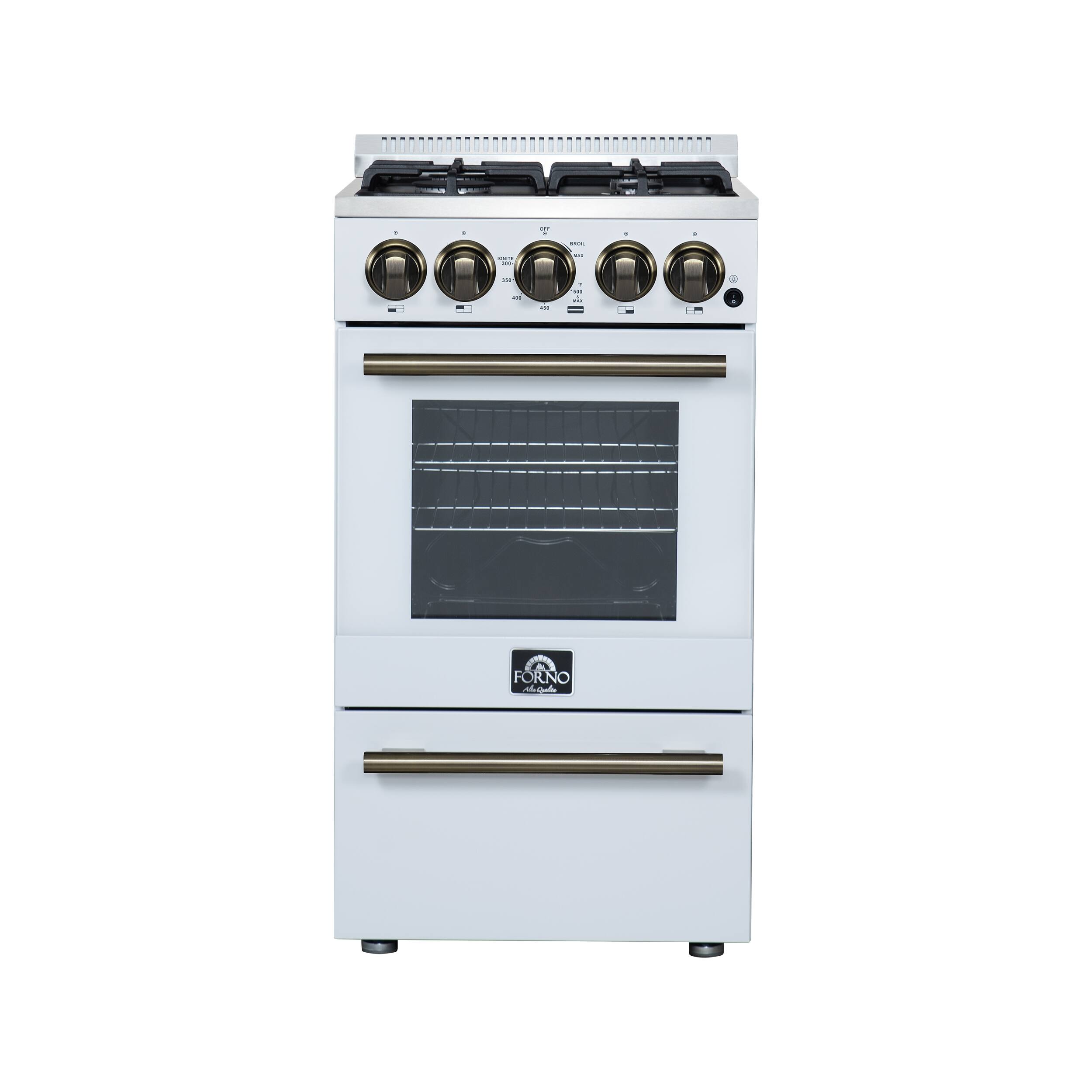 Forno Appliances - Lamazze 2.05 Cu. Ft. Freestanding Gas Range - White