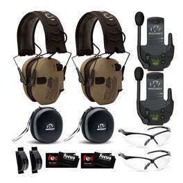 Walkers - Walker's Razor Slim Electronic Shooting Hearing Protection ULTIMATE RANGE, 2 PK - Tan