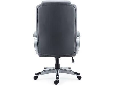 Alt View 1. Staples - Staples Mcallum Ergonomic Bonded Leather Swivel Manager Chair, Gray (51474) - Gray.
