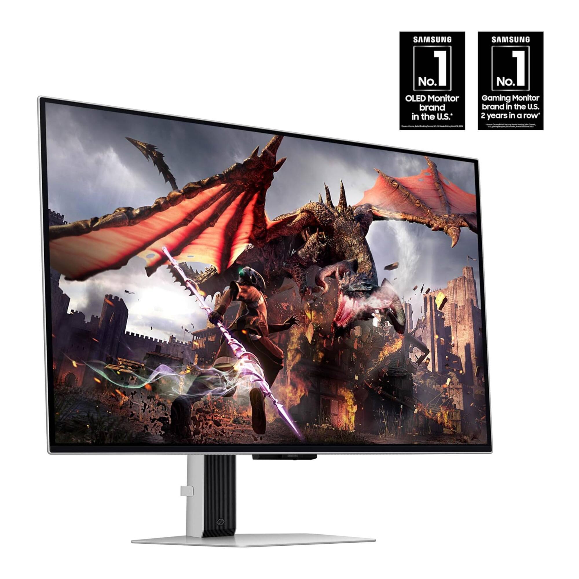 SAMSUNG No. 1 OLED Monitor brand in the U.S.*  
SAMSUNG No. 1 Gaming Monitor brand in the U.S. 2 years in a row