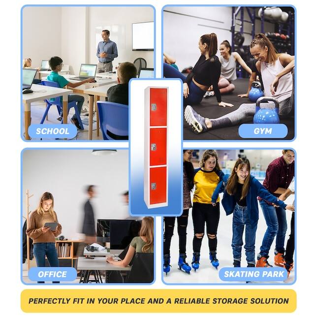 PERFECTLY FIT IN YOUR PLACE AND A RELIABLE STORAGE SOLUTION

SCHOOL
GYM
OFFICE
SKATING PARK