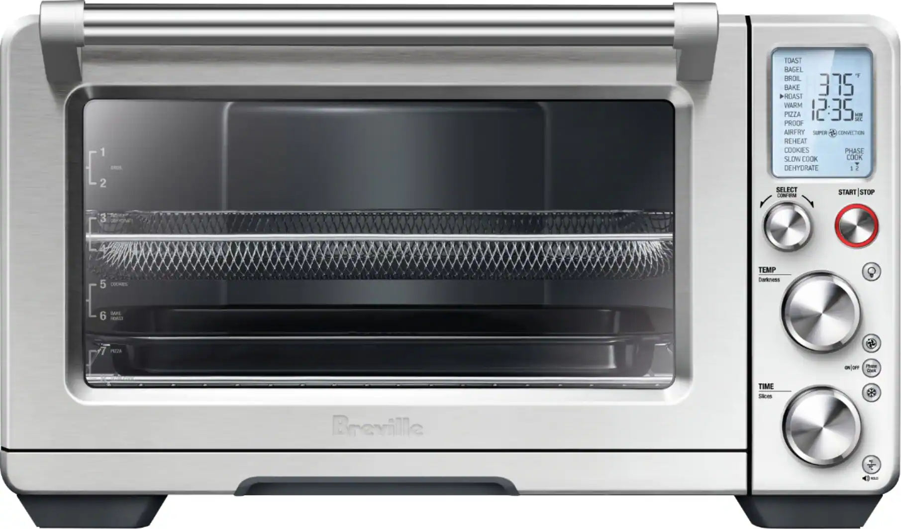 Front. Breville - Smart Oven Air Fryer Pro Convection Toaster/Pizza Oven - Stainless Steel.