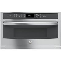GE Profile - 1.7 Cu. Ft. Built-In Microwave - Stainless Steel - Front_Zoom