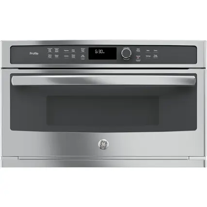 Front. GE Profile - 1.7 Cu. Ft. Built-In Microwave - Stainless Steel.