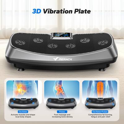 MERACH - 3D Vibration Plate Exercise Machine 7-in-1 Vibration Plate with Glide, Swing & Massage for Whole Body Workout - Gray MERACH - 3D Vibration Plate Exercise Machine 7-in-1 Vibration Plate with Glide, Swing & Massage for Whole Body Workout - Gray