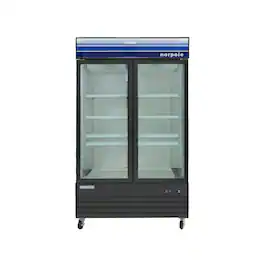 Magic Chef - Commercial 45 cu. ft. Frost Free Upright Merchandiser Freezer - Black