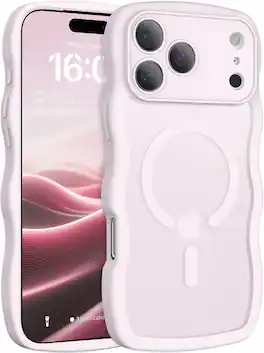 FINEAK - Full Camera Protection Magnetic for iPhone 17 Pro Max Case - Gray Pink