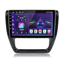 Junsun - For VW Jetta 6 2011-2018 10" 8 Core carplay 4+64GB Android 15 Car Stereo Radio GPS Navi RDS WIFI SWC Bluetooth - Black