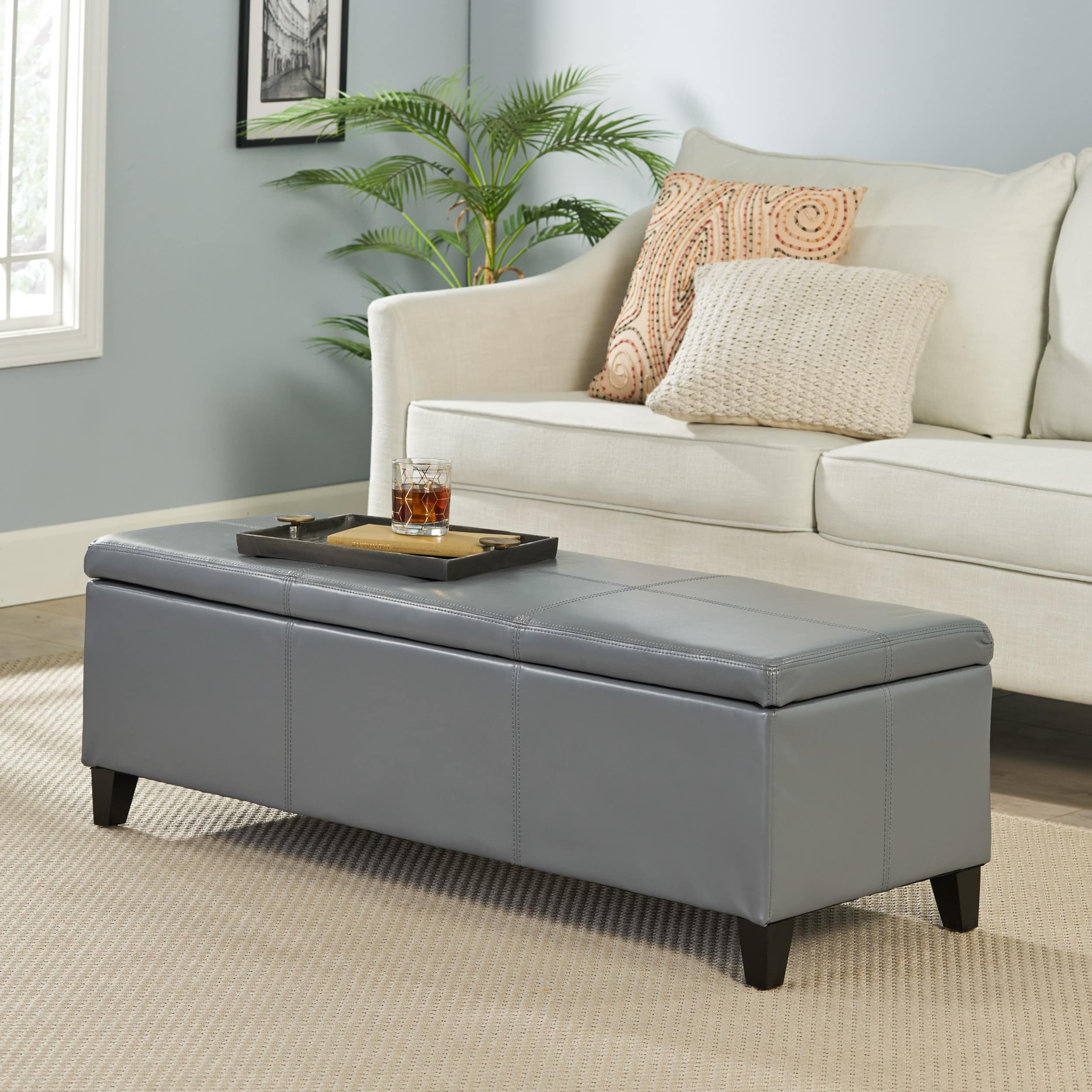 TinyHomie - GLOUSTER STORAGE OTTOMAN V2 - Gray