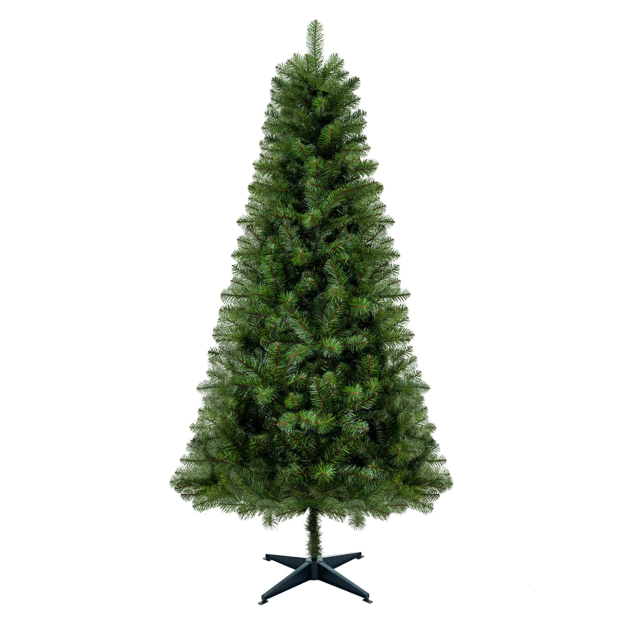 BreeBe - 6FT Unlit Artificial Christmas Tree with 490 Tips - Green